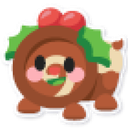 Yule Log Dog Sticker